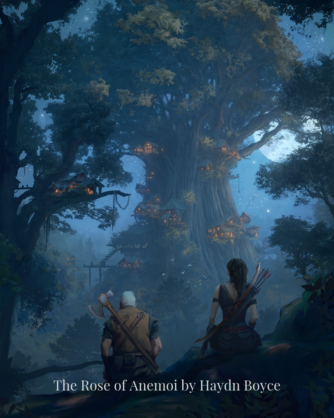 The Great Forest, illustrated scene from The Rose of Anemoi